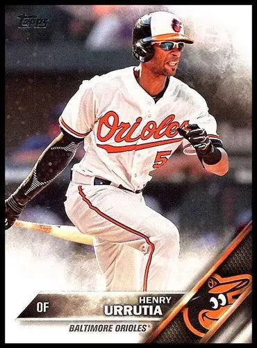 2016 Topps Henry Urrutia baseball card with original gloss and NM-MT condition