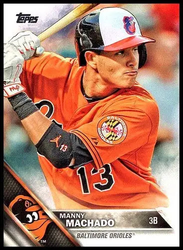 Original gloss of Manny Machado baseball card from 2016 Topps #175 NM-MT Orioles