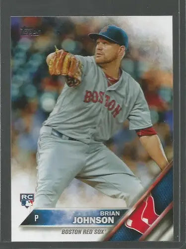 Brian Johnson rookie Red Sox baseball card from 2016 Topps #191 NM-MT RC