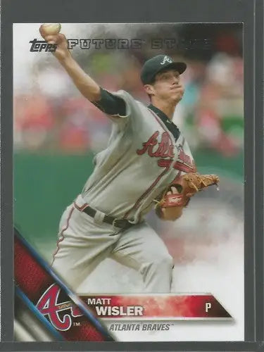 Matt Wisler baseball card with original gloss NM-MT Braves from 2016 Topps #242