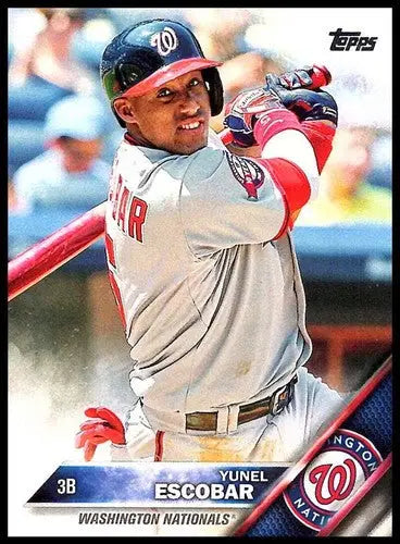 Original gloss Yunel Escobar baseball card 2016 Topps NM-MT Nationals ID 2935