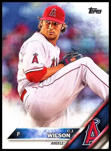 C.J. Wilson baseball card with original gloss for Wilson NM-MT Angels collection
