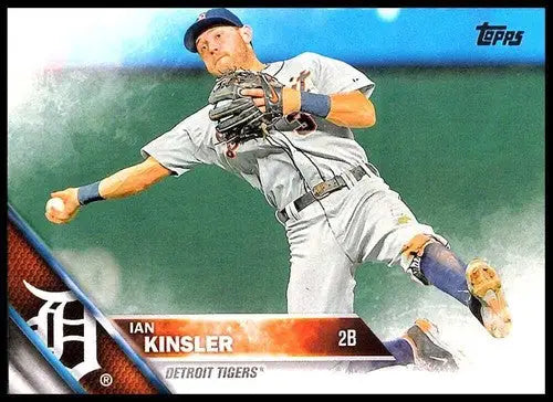 2016 Topps Ian Kinsler baseball card with original gloss, NM-MT Tigers player