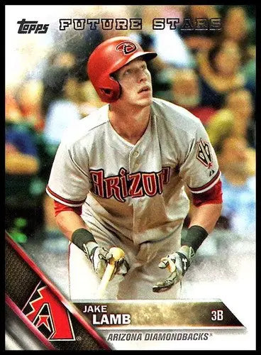 Original gloss Jake Lamb baseball card from 2016 Topps #288 featuring Diamondbacks FS