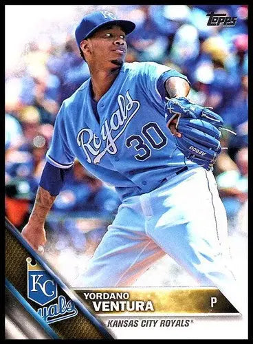 Original gloss Yordano Ventura baseball card 2016 Topps NM-MT Royals ID:2969