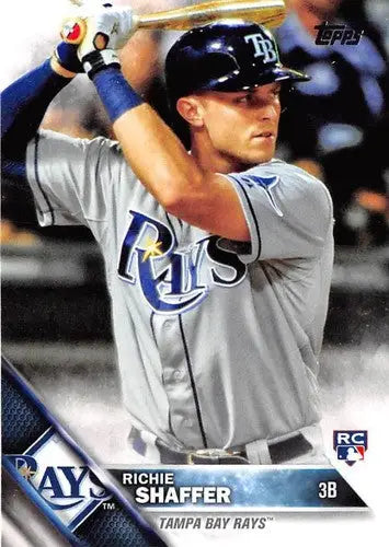 2016 Topps #3 Richie Shaffer NM-MT RC Rookie Rays - Baseball Card Single