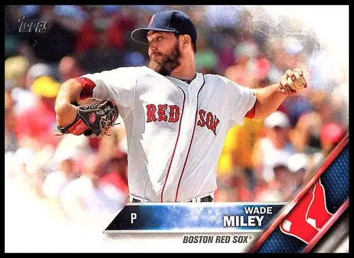 Wade Miley baseball card from 2016 Topps Red Sox with original gloss NM-MT