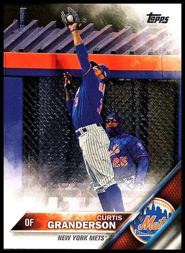 Curtis Granderson baseball card with original gloss, grading NM-MT, 2016 Topps #312