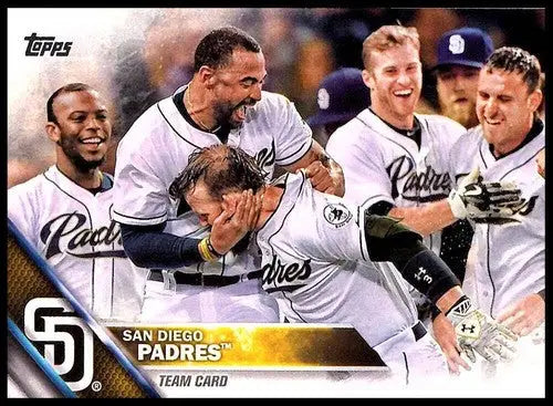 Original gloss San Diego Padres baseball card from 2016 Topps #315 San Diego