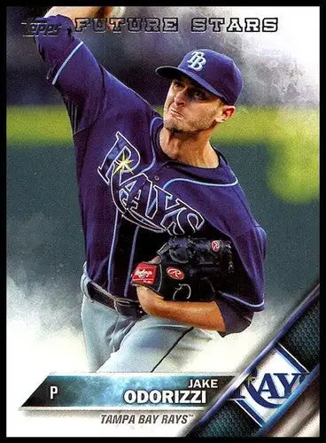 2016 Topps Jake Odorizzi baseball card with original gloss Rays simple Sandoval NM-MT