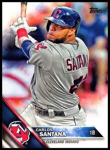 2016 Topps #339 Carlos Santana NM-MT Indians - Baseball Card Single