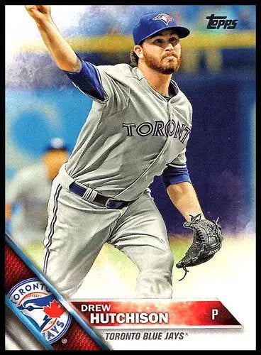 Drew Hutchison baseball card Blue Jays 2016 Topps #343 with original gloss