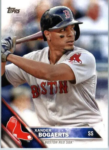 Xander Bogaerts baseball card from 2016 Topps Red Sox with original gloss