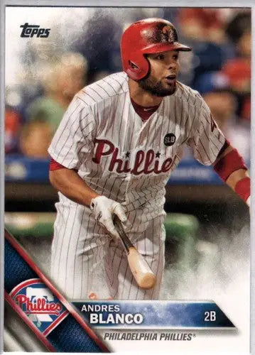 Andres Blanco baseball card with original gloss from 2016 Topps #383 NM-MT Phillies