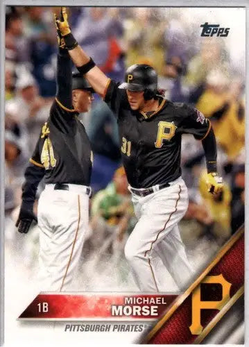 Original gloss Michael Morse baseball card NM-MT from 2016 Topps Pirates ID 3024