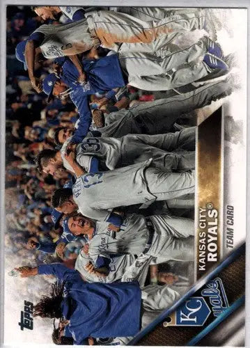 Kansas City Royals team card from 2016 Topps set displayed in product NM-MT quality