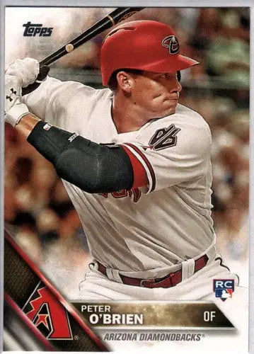 Original gloss Baseball card of rookie Diamondbacks Peter O’Brien from 2016 Topps