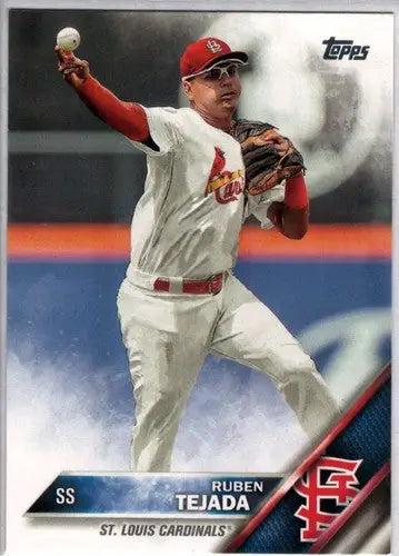 Original gloss Ruben Tejada baseball card 2016 Topps #405 Ruben Tejada NM-MT Cardinals