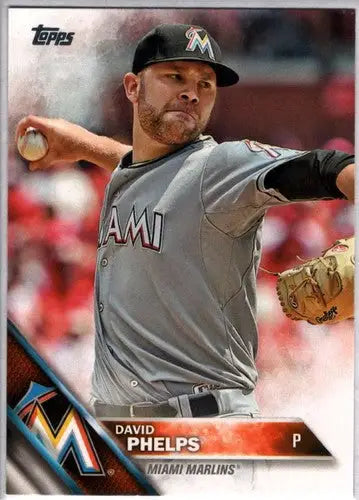 2016 Topps #413 David Phelps NM-MT Marlins ID:3053 - Baseball Card Single