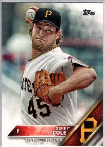 Original gloss baseball trading card of Gerrit Cole NM-MT Pittsburgh Pirates