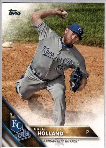 Original gloss Greg Holland baseball card 2016 Topps NM-MT Royals ID 3085