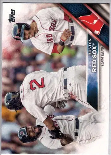 2016 Topps Red Sox baseball team card with original gloss featuring Boston Red Sox player