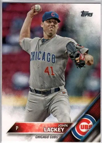 Original gloss John Lackey baseball card 2016 Topps NM-MT Cubs ID:3096
