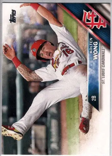Kolten Wong baseball card with original gloss 2016 Topps #471 NM-MT Cardinals
