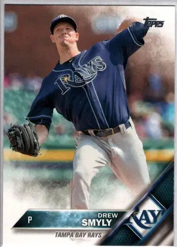 Original gloss baseball card featuring Drew Smyly from 2016 Topps Rays collection