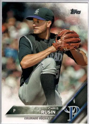 2016 Topps Chris Rusin baseball card with original gloss NM-MT Rockies ID 23255
