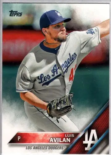 Original gloss baseball card featuring Luis Avilan of the Los Angeles Dodgers NM-MT