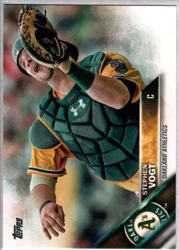 2016 Topps Stephen Vogt baseball card with original gloss, NM-MT Athletics ID 3124