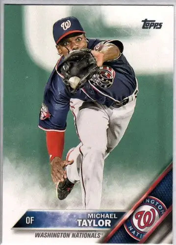 Original gloss Michael Taylor baseball card 2016 Topps NM-MT Nationals ID 3130