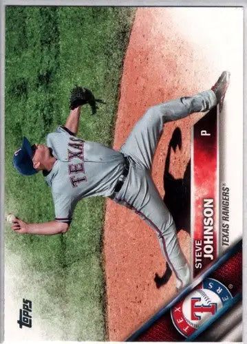Baseball card of Steve Johnson with original gloss from 2016 Topps #516 NM-MT