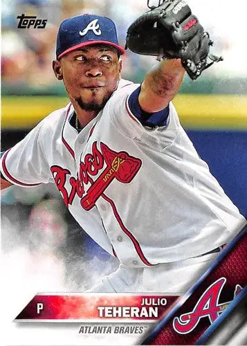 Original gloss Julio Teheran baseball card 2016 Topps #52 Julio Teheran NM-MT Braves