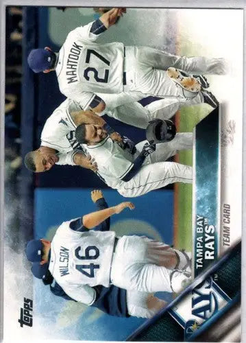 Original gloss Tampa Bay Rays baseball card from 2016 Topps series