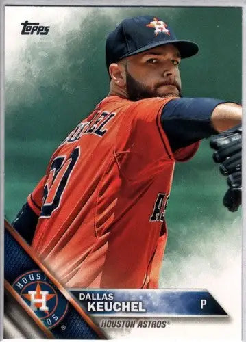Original gloss Dallas Keuchel baseball card 2016 Topps #550 Dallas Keuchel NM-MT