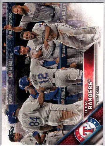 Texas Rangers baseball card with original gloss from 2016 Topps #552 NM-MT