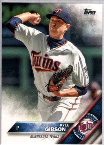 2016 Topps Kyle Gibson baseball card with original gloss and NM-MT grade