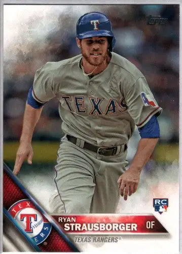 2016 Topps Ryan Strausborger baseball card with original gloss from sports cards collection