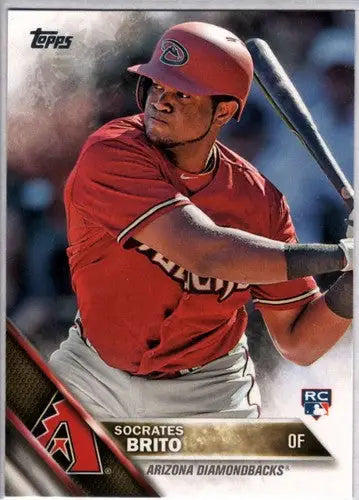Original gloss Socrates Brito rookie Diamondbacks baseball card 2016 Topps #580