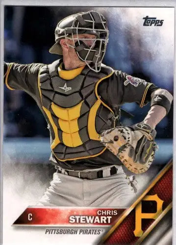 Original gloss baseball card of Chris Stewart NM-MT from 2016 Topps Pirates