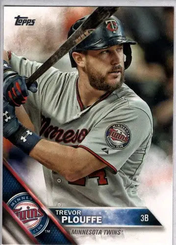 Trevor Plouffe baseball card with original gloss, 2016 Topps NM-MT Twins ID 3184
