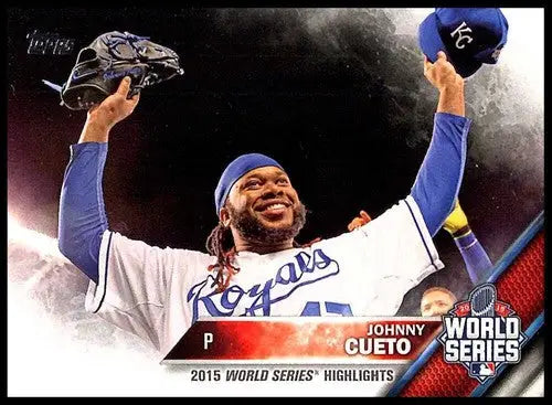 Original gloss Johnny Cueto baseball card from 2016 Topps #61 Cueto WS NM-MT