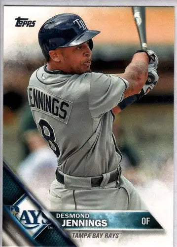 Original gloss Desmond Jennings baseball card 2016 Topps NM-MT Rays ID 3208