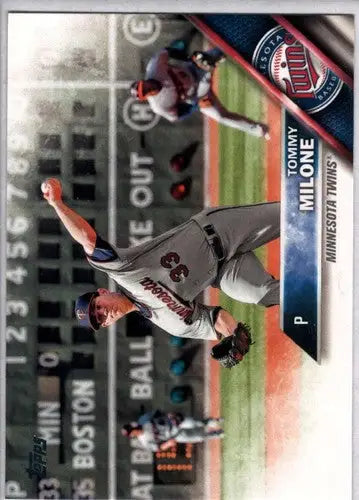 Original gloss Tommy Milone baseball card from 2016 Topps #624 NM-MT Twins