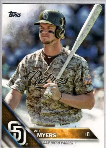 Original gloss Wil Myers baseball card 2016 Topps #625 NM-MT Padres