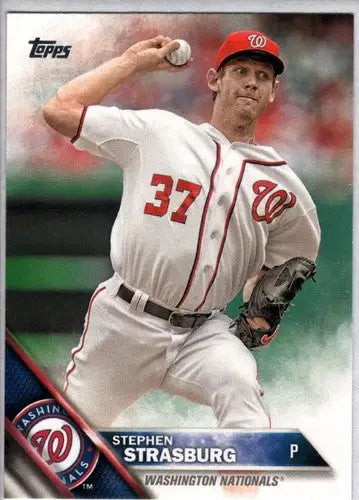2016 Topps #637 Stephen Strasburg NM-MT Nationals - Baseball Card Single