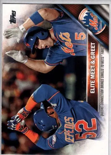 Original gloss Baseball card featuring two players in 2016 Topps Elite Meet Simply Sandoval