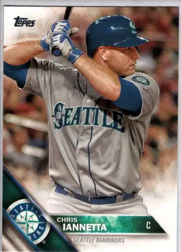 Original gloss baseball card featuring Chris Iannetta NM-MT from 2016 Topps Mariners
